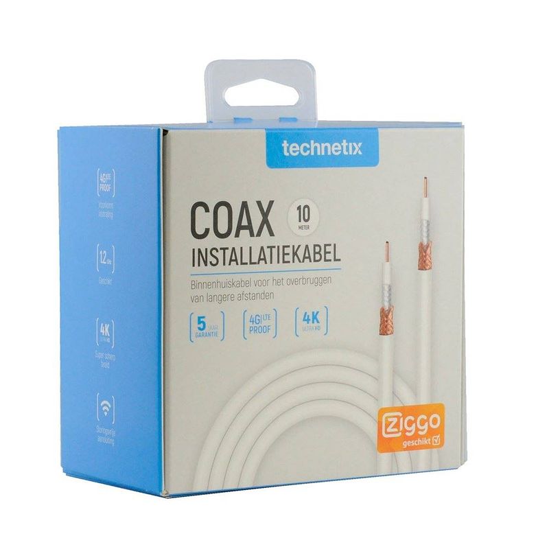 Foto van Technetix coax kabel in doos coaxih 10m