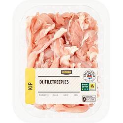 Foto van Jumbo scharrelkip dijfiletreepjes 400g