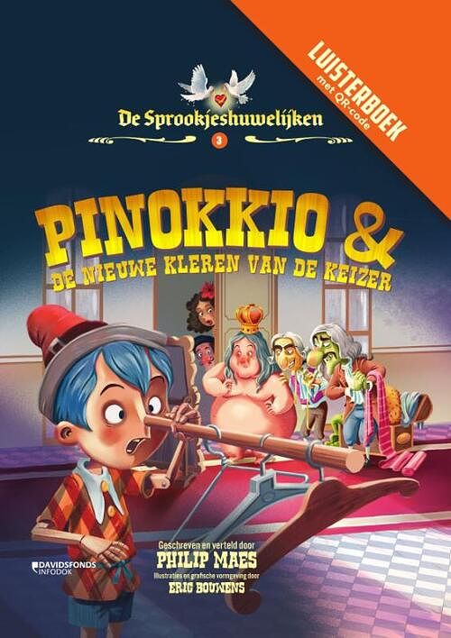 Foto van De sprookjeshuwelijken 3 pinokkio en de nieuwe kleren van de keizer - philip maes - hardcover (9789002269776)