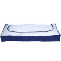 Foto van Msv opbergtas/beschermhoes beddengoed/kleding - voor onder bed - 109 x 46 x 15 cm - opberghoezen