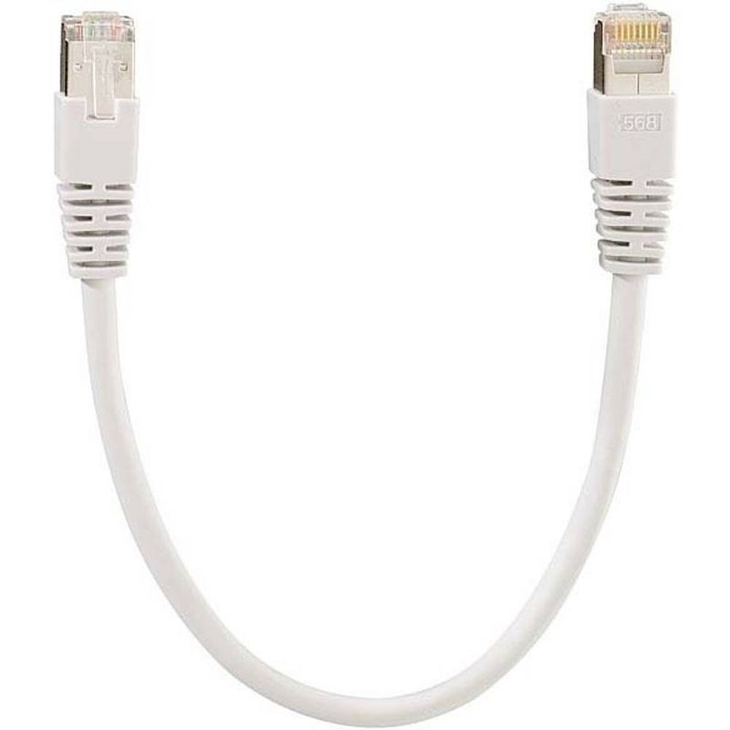 Foto van Rutenbeck 21500620 rj45 netwerkkabel, patchkabel cat 6a s/ftp 2.00 m grijs vlambestendig 1 stuk(s)