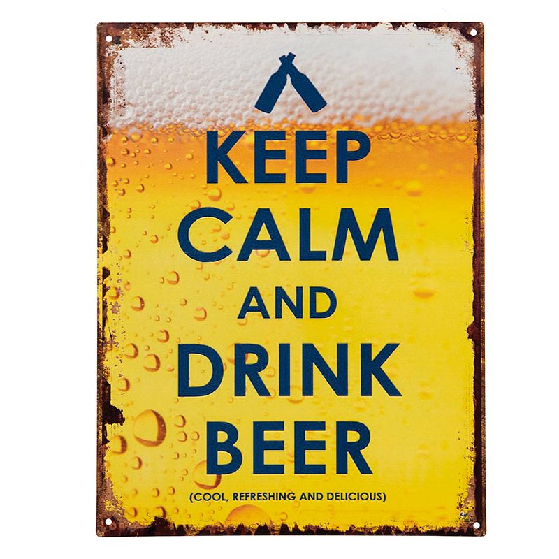 Foto van Clayre & eef tekstbord 25x33 cm geel ijzer beer wandbord geel wandbord