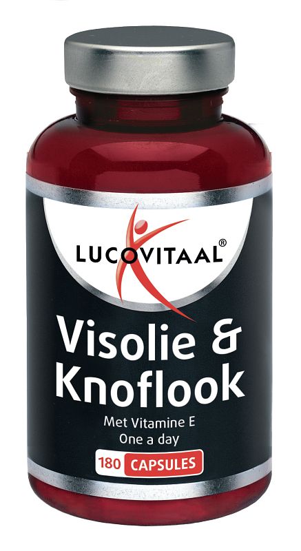 Foto van Lucovitaal visolie knoflook capsules