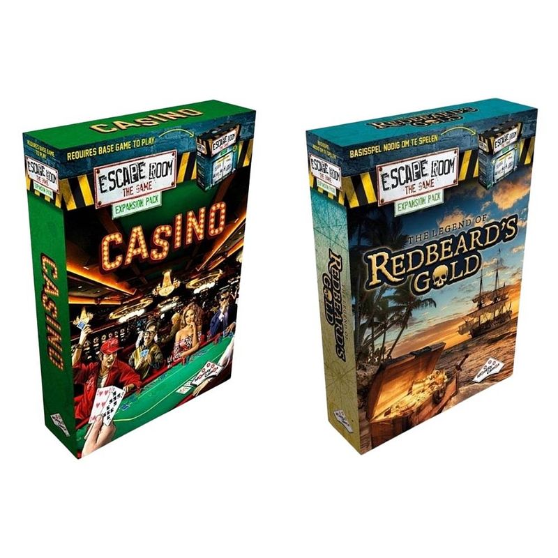 Foto van Uitbreidingsbundel - escape room - 2 stuks - uitbreiding casino & uitbreiding redbeard's gold