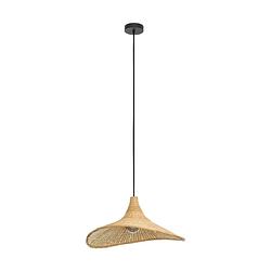 Foto van Eglo haxey hanglamp - e27 - ø 50 cm - zwart/hout