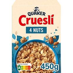 Foto van Quaker cruesli 4 noten 450gr bij jumbo