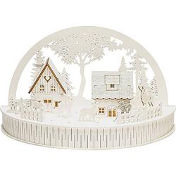 Foto van Konstsmide 3280-210 kerstboog huis met dieren warmwit led wit