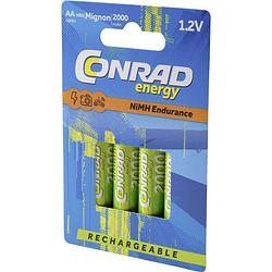 Foto van Conrad energy endurance hr06 oplaadbare aa batterij (penlite) nimh 2000 mah 1.2 v 4 stuk(s)