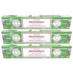 Foto van 3x nag champa wierook patchouli 15 gram - wierookstokjes