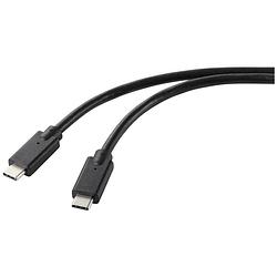 Foto van Renkforce usb-laadkabel usb 2.0 usb-c stekker, usb-c stekker 2.00 m zwart tpe-mantel rf-5251922