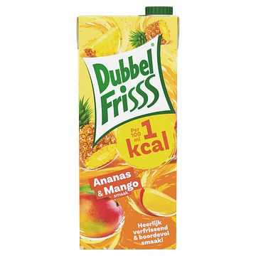 Foto van Dubbelfrisss 1kcal ananas & mango 1, 5l bij jumbo