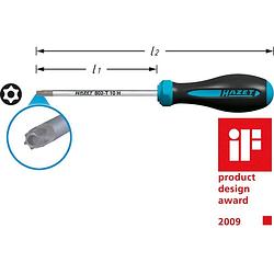 Foto van Hazet werkplaats torx-schroevendraaier grootte tr 27 koplengte: 115 mm