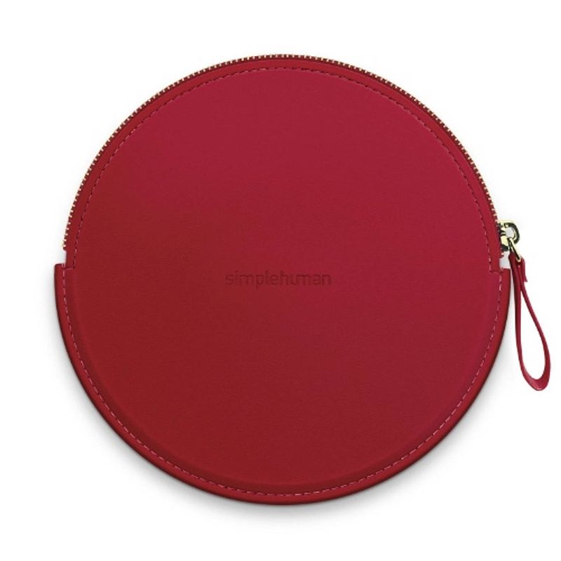 Foto van Simplehuman - ritstasje voor sensor spiegel, compact, rood - simplehuman