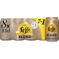 Foto van Leffe blond 7+1 blik 330ml bij jumbo