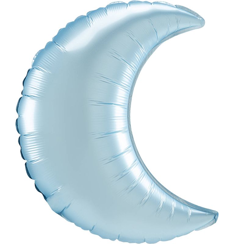 Foto van Amscan folieballon supershape pastel crescent 89 cm lichtblauw