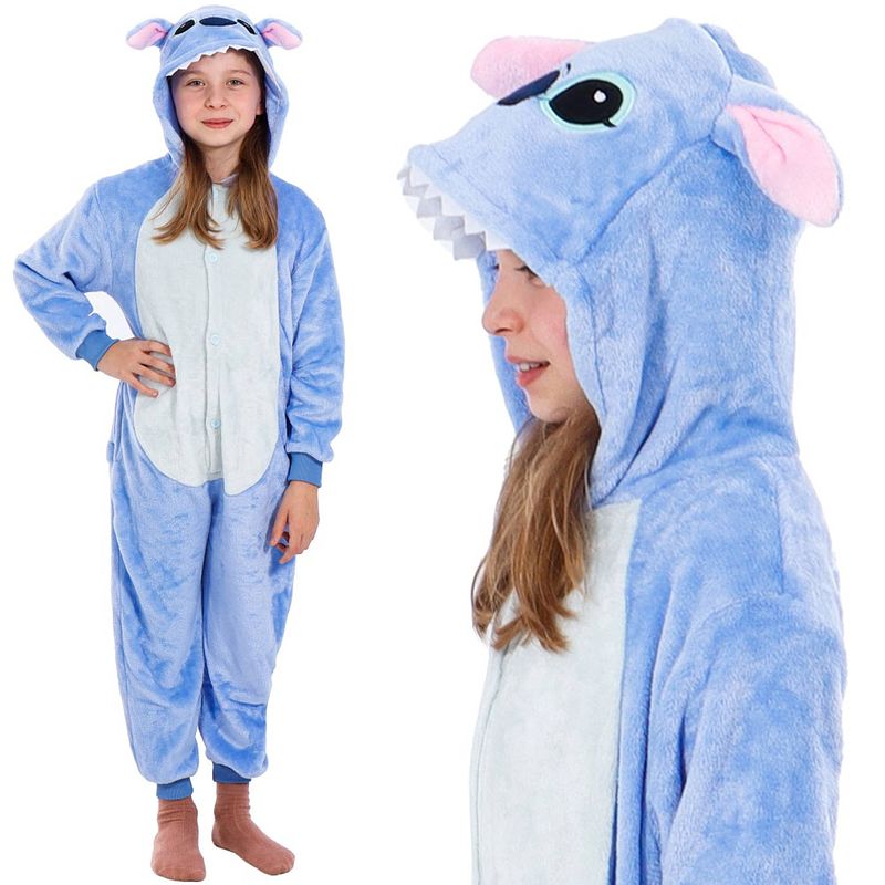 Foto van Onesie kinderen stitch maat 110/120 blauw