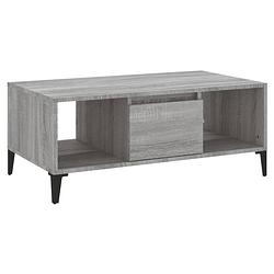 Foto van The living store salontafel - industriële stijl - 90 x 50 x 36.5 cm - grijs sonoma eiken