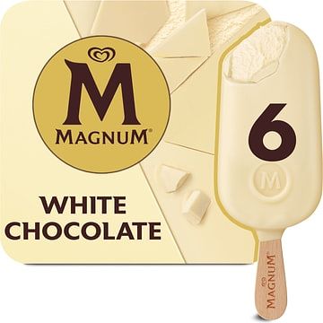 Foto van Magnum ijs white chocolate 6 x 110ml bij jumbo