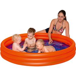 Foto van Oranje opblaasbaar zwembad 157 x 28 cm speelgoed - opblaaszwembaden