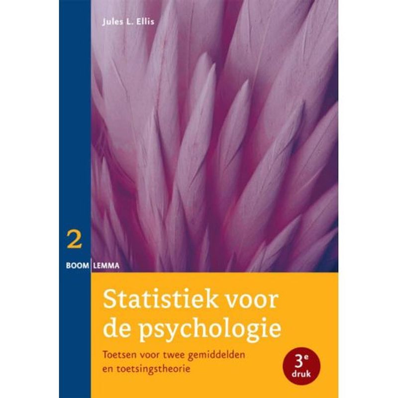 Foto van Statistiek voor de psychologie / deel 2 toetsen