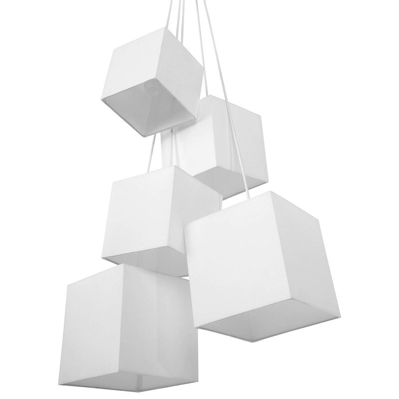 Foto van Beliani mesta hanglamp wit polyester