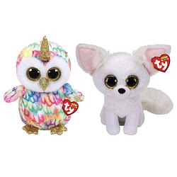 Foto van Ty - knuffel - beanie buddy - enchanted owl & phoenix fox