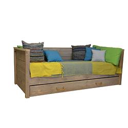 Foto van Wood4you - eenpersoonsbed saar steigerhout 206lx43hx96d cm