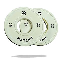 Foto van Matchu sports fractional plate 0.5 kg - 2 stuks - beige - rubber