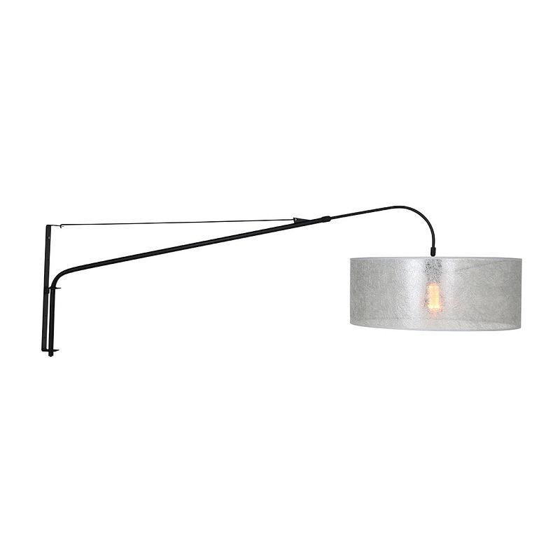 Foto van Steinhauer wandlamp elegant classy 2574 zwart kap zilver zisoflor