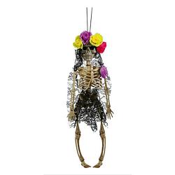 Foto van Fiestas horror/halloween decoratie skelet/geraamte pop - day of the dead vrouw - 40 cm - halloween poppen