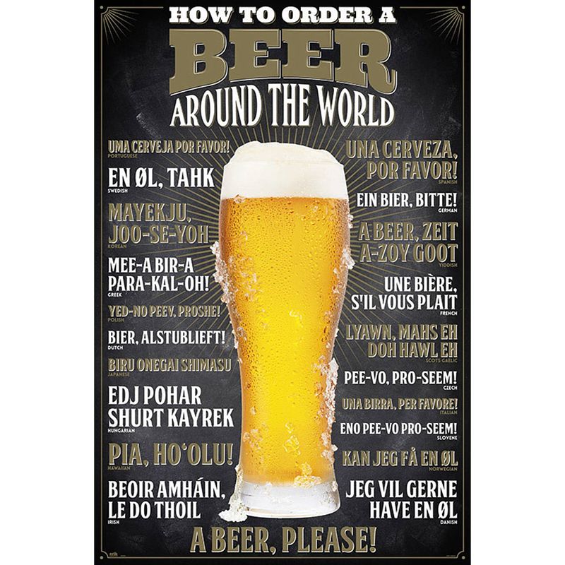 Foto van Grupo erik how to order a beer poster 61x91,5cm