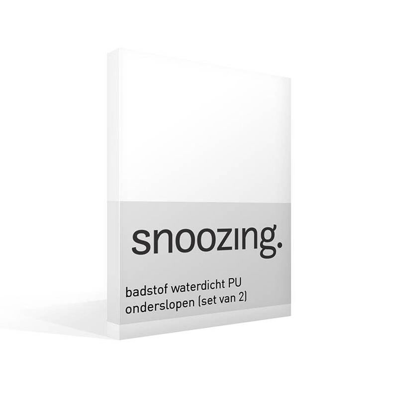 Foto van Snoozing badstof waterdicht pu onderslopen (set van 2) - 80% katoen - 20% polyester - 50x70 cm - wit