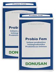 Foto van Bonusan probio fem capsules 10st duoverpakking