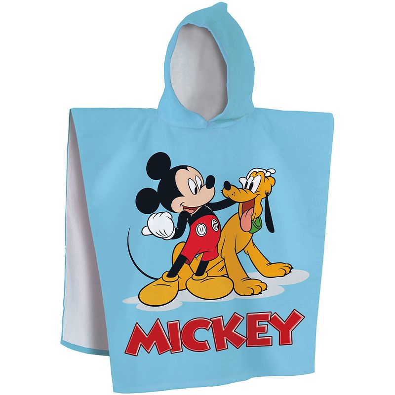 Foto van Disney mickey mouse poncho blue - 60 x 120 cm - katoen