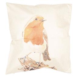 Foto van Clayre & eef kussenhoes 43*43 cm meerkleurig polyester vierkant vogel sierkussenhoes kussen hoes meerkleurig