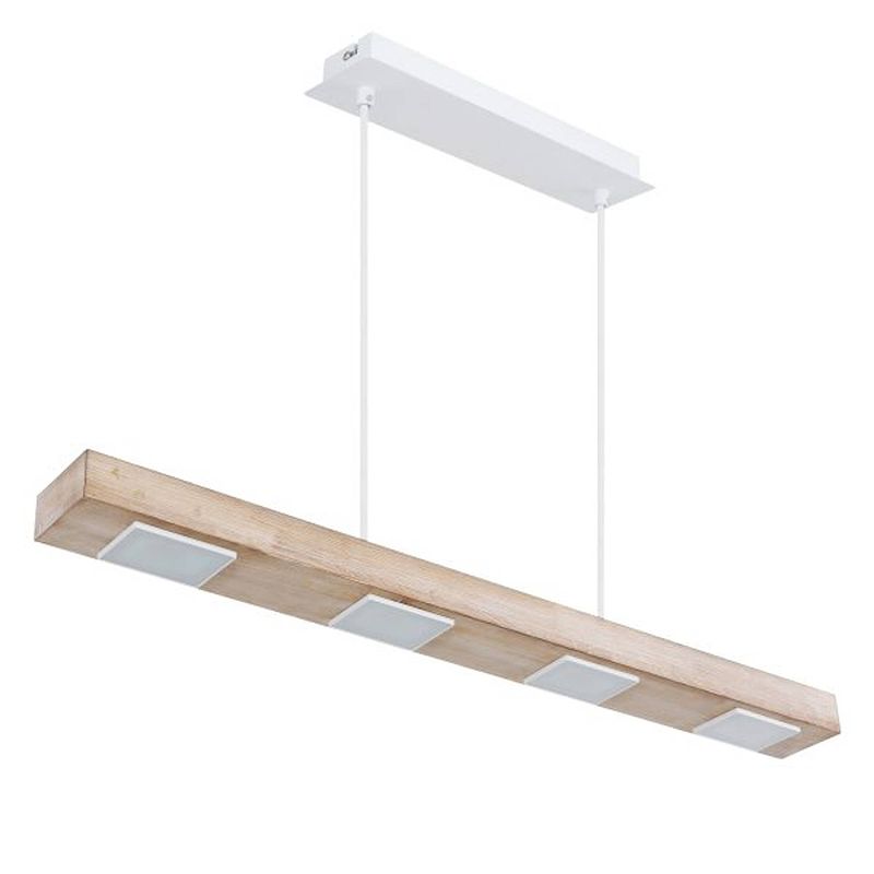 Foto van Moderne hanglamp joya - l:80cm - led - metaal - wit