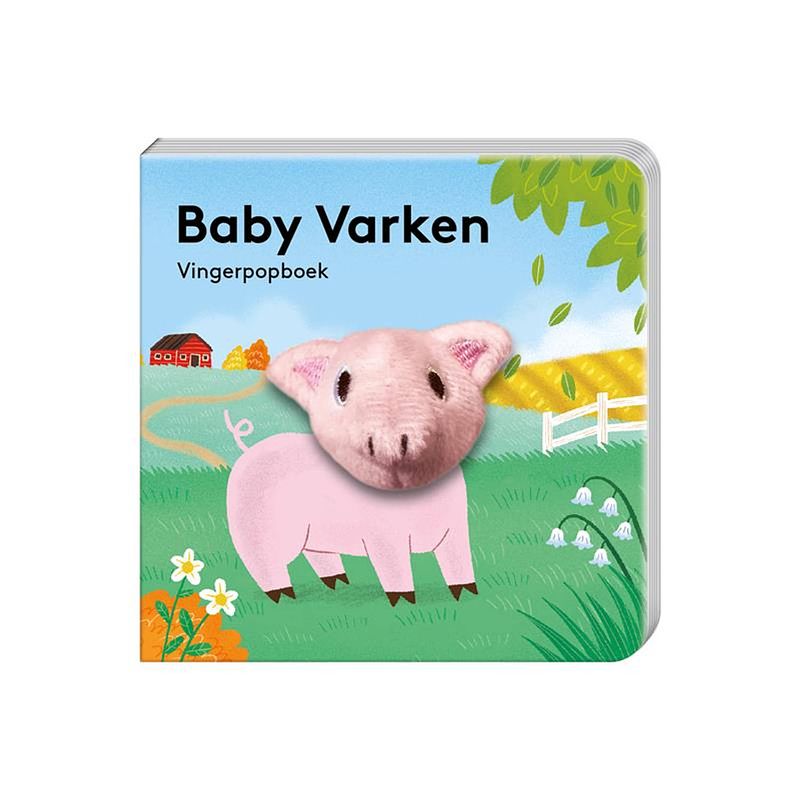 Foto van Vingerpopboek baby varken boerderijdier