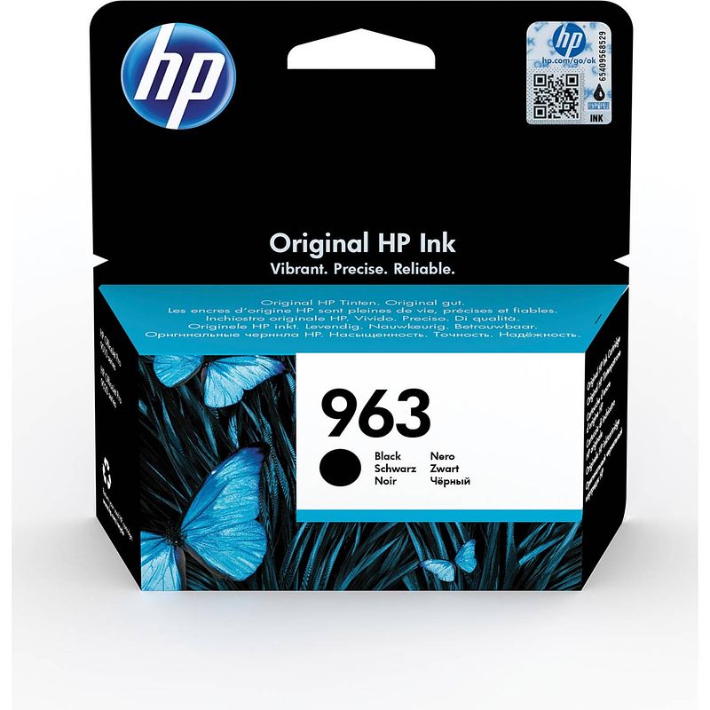 Foto van Hp inktcartridge 963, 1.000 pagina'ss, oem 3ja26ae, zwart