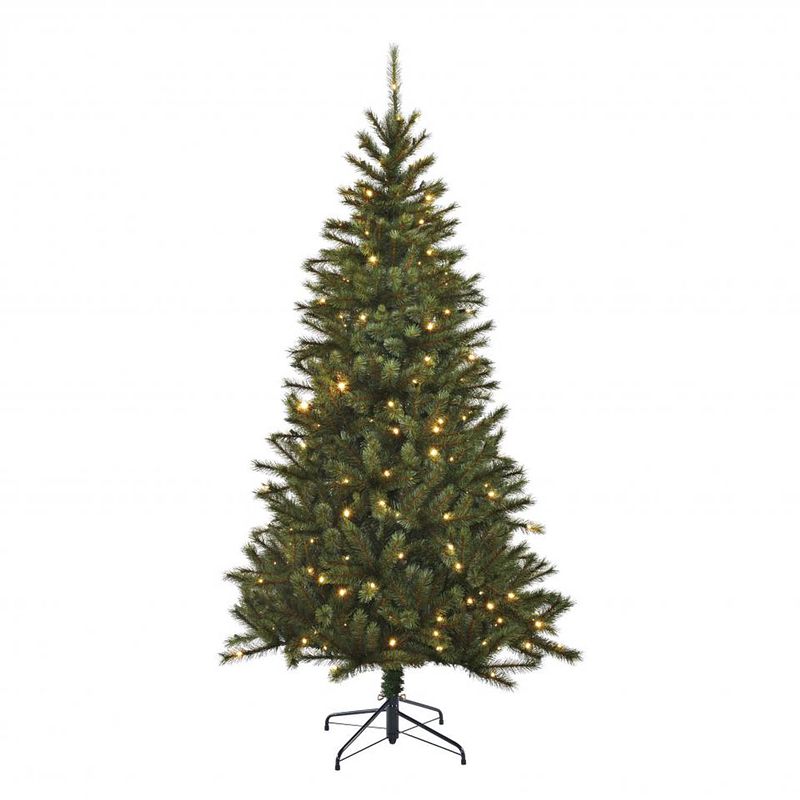 Foto van Black box kerstboom kingston met ingebouwde verlichting - 185 cm