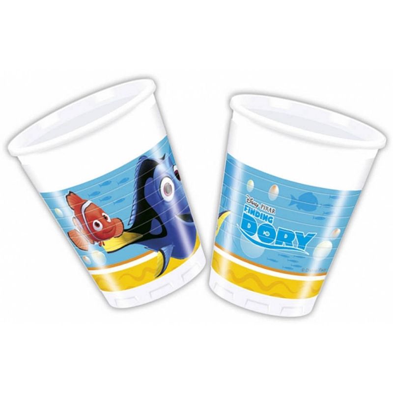 Foto van 16x disney finding dory bekers 200 ml - feestbekertjes