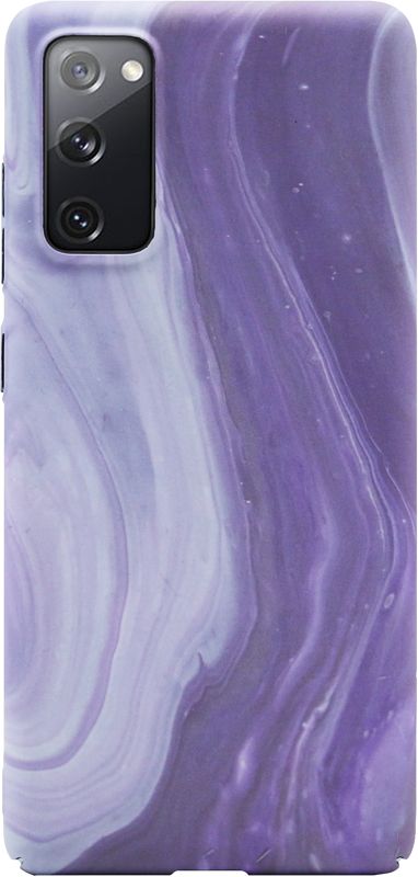 Foto van Bluebuilt purple marble hard case samsung s20 fe back cover