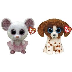 Foto van Ty - knuffel - beanie buddy - nina mouse & muddles dog