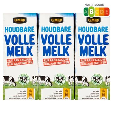 Foto van Jumbo houdbare volle melk 6 x 200ml