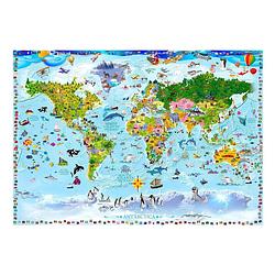 Foto van Artgeist world map for kids vlies fotobehang 100x70cm 2-banen