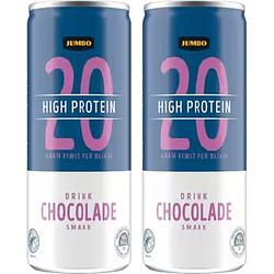 Foto van Jumbo proteine drink chocolade smaak blik 2 x 250ml