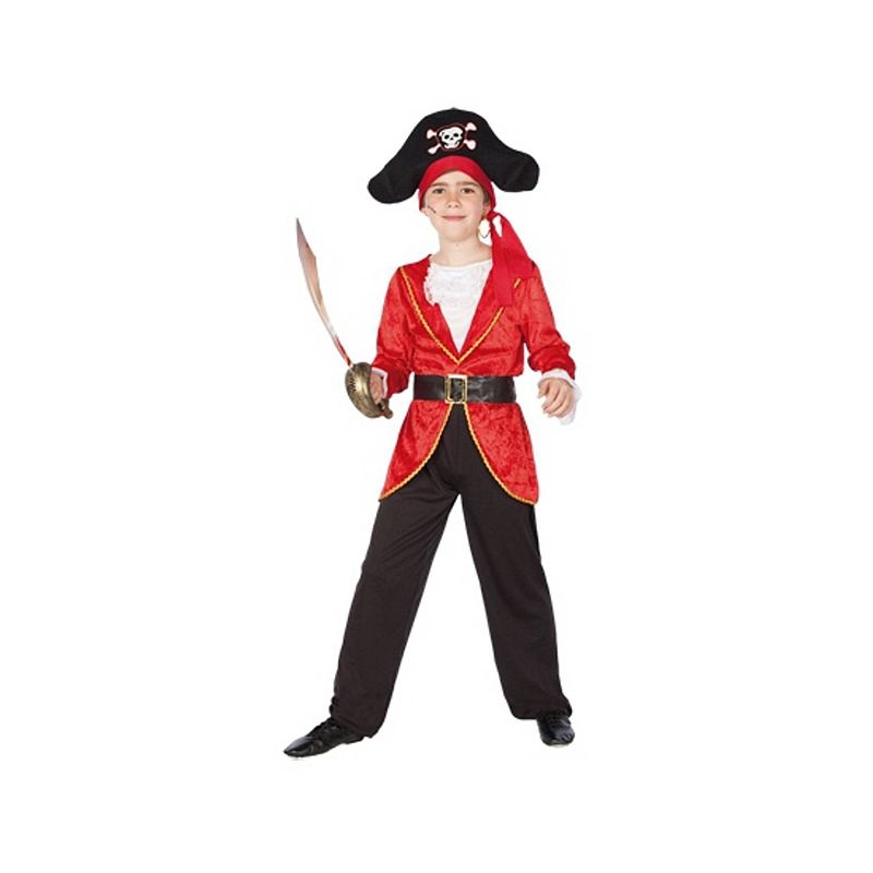 Foto van Compleet piratenkostuum kids 110-122 (4-6 jaar) - carnavalskostuums