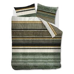 Foto van Beddinghouse lola flanel dekbedovertrek - lits-jumeaux (260x200/220 cm + 2 slopen) - flanel - groen