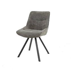 Foto van Set van 2 eetkamerstoelen marina plooi bouclé taupe