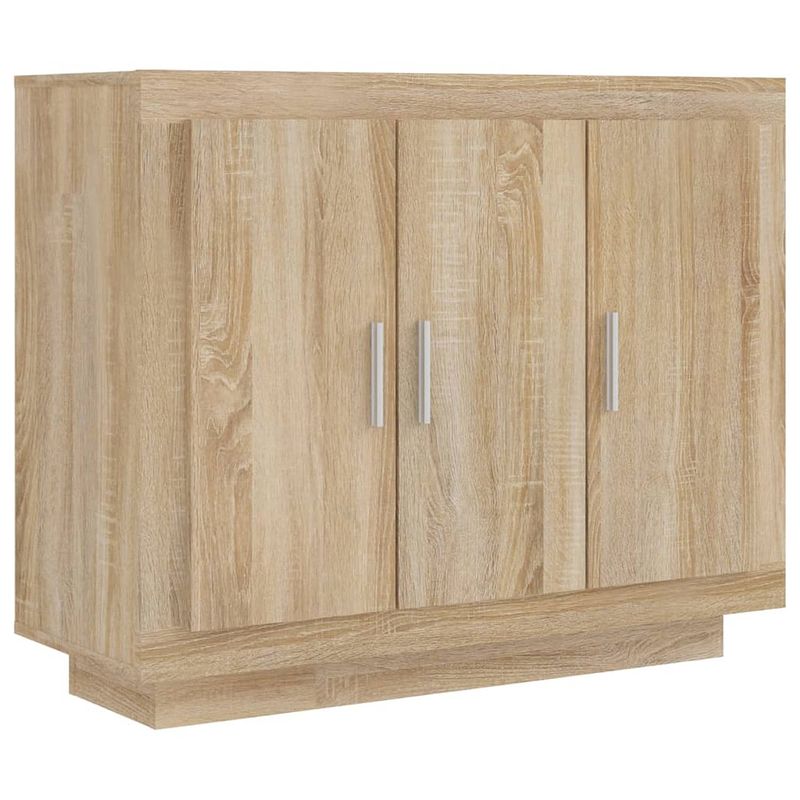 Foto van Vidaxl dressoir 92x35x75 cm bewerkt hout sonoma eikenkleurig