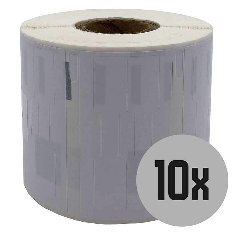 Foto van Dula dymo compatible labels - wit - 11351 - s0722510 - sieraadetiketten - 10 rollen - 54 x 11 mm - 1500 labels per rol